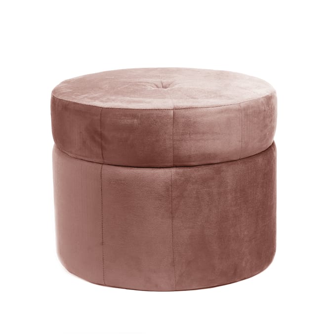 Home Collections Round Velvet Pouf