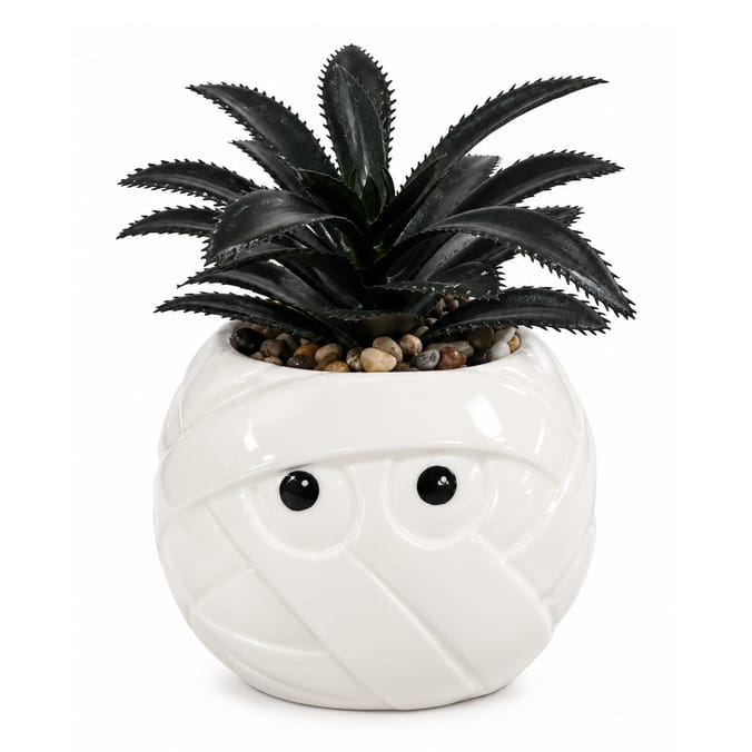 Mini Artificial Halloween Plant - Mummy