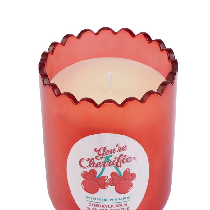 Disney Minnie Mouse Cherries Glass Candle - Red