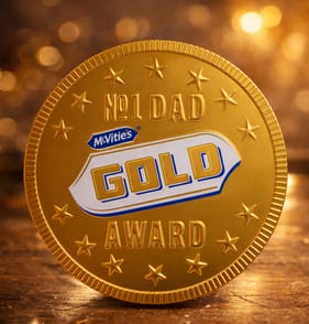 McVities Father's Day Gold Bar Tin 124g
