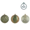 Winter Charm 8cm Hand Decorated Christmas Baubles 9 Pack