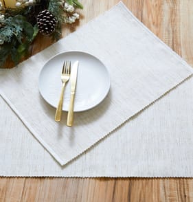 Festive Feeling Lurex Rib Placemats 33x48 CM - Gold
