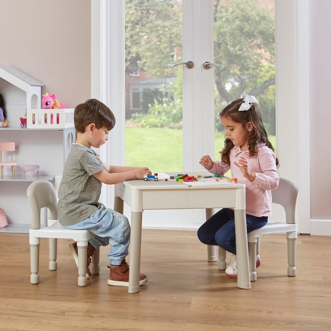 Liberty House Toys Kids 5-in-1 Activity Table and Two Chairs Set