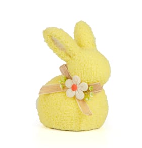 Happy Easter Easter Sitting Borg Bunny - Lemon