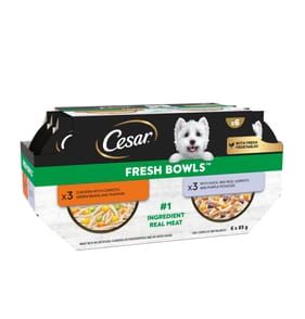 Cesar Fresh Bowl Adult Dog Chicken & Duck Taster Multipack 6x85g