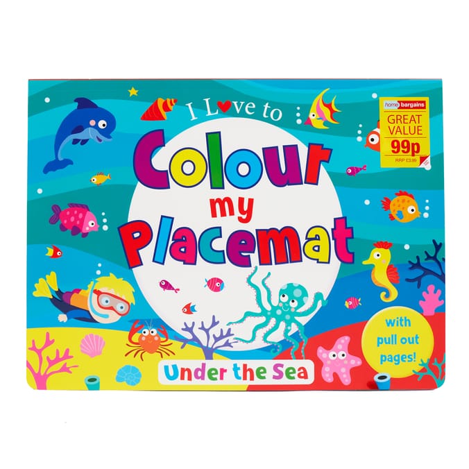 Colour My Placemat - Under The Sea