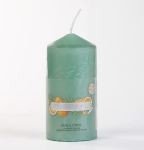 Wickford & Co. Scented Small Pillar Candle - Sage & Citrus