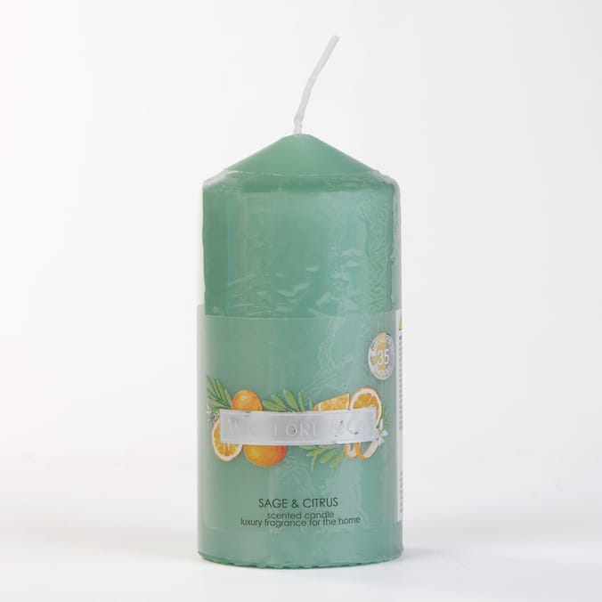 Wickford & Co. Scented Small Pillar Candle - Sage & Citrus