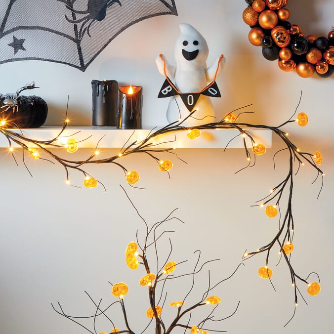 Haunted House 1.7M Light Up Pumpkin Garland