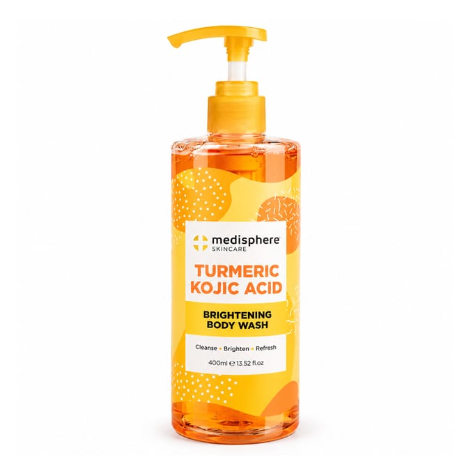 Medisphere Turmeric Kojic Acid Brightening Body Wash 400ml   