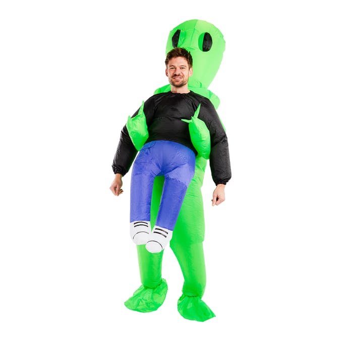 Hallow Scream Adult Inflatable Alien Costume - One Size