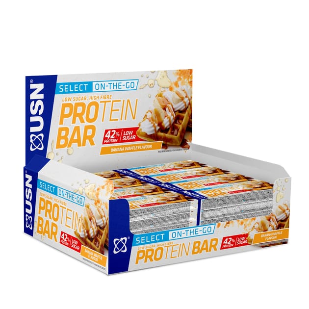 USN Select Protein Bar 24 Pack Banana Waffle Home Bargains