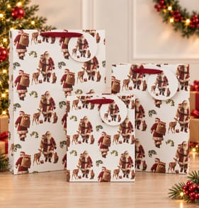 Festive Feeling Gift Bag Set - Santa