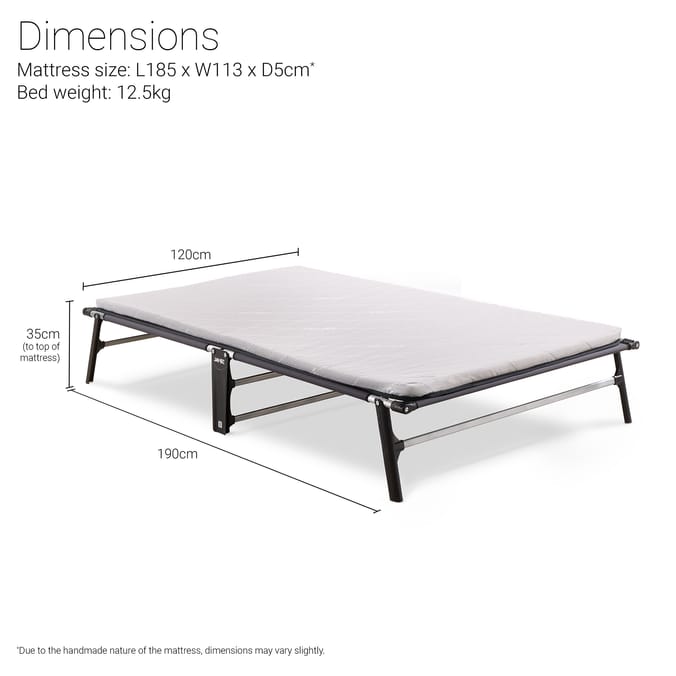 Jay-Be CE120 Compact Folding Bed with e-Fibre Mattress - Small Double