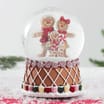 Winter Charm Musical Snowglobe - Gingerbread