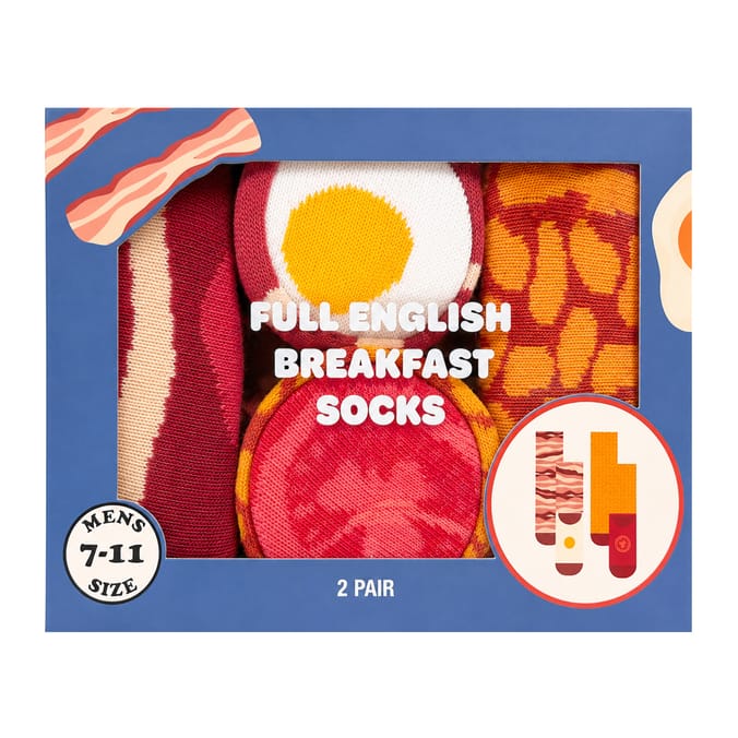 Snack Socks Full English Breakfast Socks - Size 7-11