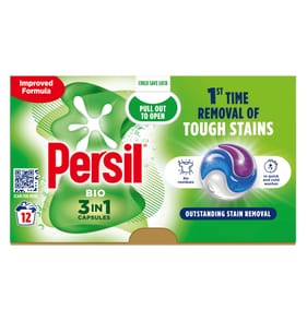 Persil 3in1 Washing Capsules 12 Washes - Bio