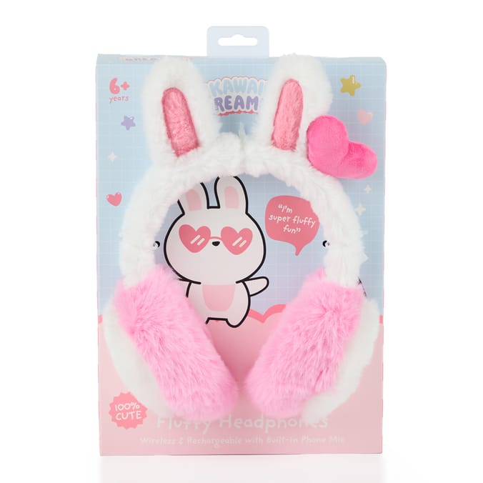 Kawaii Dreamer Fluffy Wireless Headphones - Rabbit