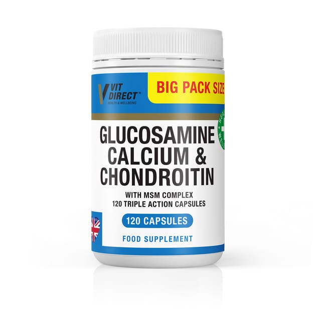 Vit Direct Glucosamine, Calcium & Chondroitin 120 Capsules Home Bargains