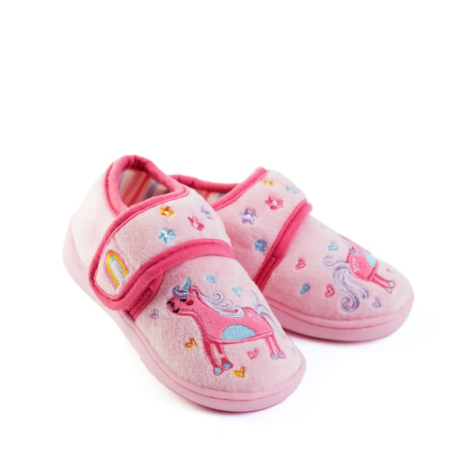Pure Baby Baby Girl Velcro Slippers Home Bargains