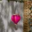 Firefly Solar Light Co Hanging Hot Air Balloon Solar Light - Magenta