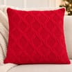 Festive Feeling Chenille Knit Cushion 55cm - Red