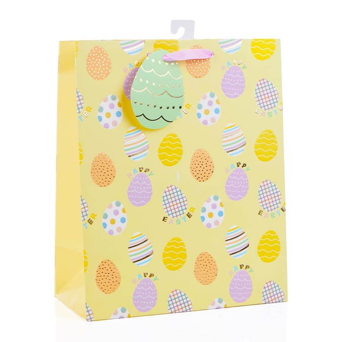 Happy Easter Egg Print Large Gift Bag