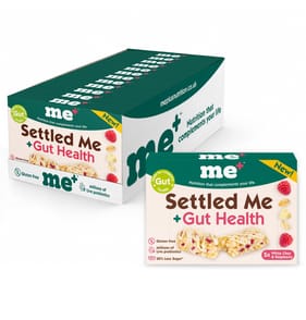 Me+ Settled Me+ Gut Health White Choc & Raspberry 95g x12