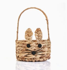 Hoppy Easter Bunny Novelty Basket - Natural