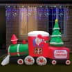 Prestige Light Up Self Inflating Santa On Train 9.5ft