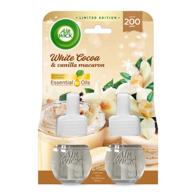 Air Wick White Cocoa & Vanilla Macaron Electrical Plug In Twin Refill 2x19ml