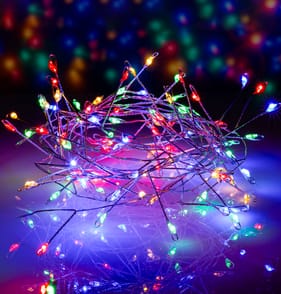Prestige Battery Operated 100 LED Copper Wire Cluster Lights - Multi-Colour