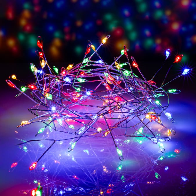 Prestige Battery Operated 100 LED Copper Wire Cluster Lights