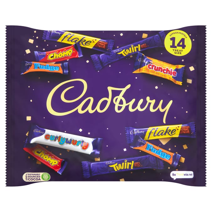 Cadbury Family Favourites Chocolate Bars Treatsize Bags 207g