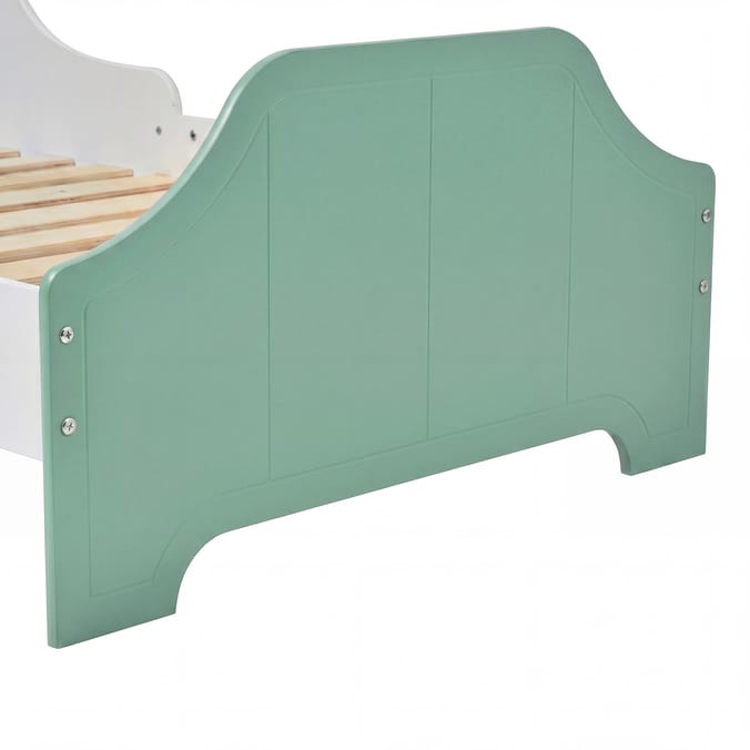 Liberty House Toys Two Tone Bed & 9 Bin Storage Set - White & Green