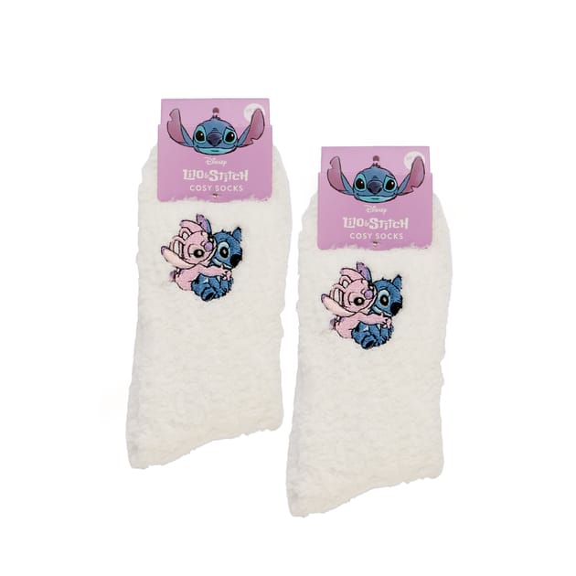 Disney Lilo Stitch Kids Cosy Socks Size x2 Home Bargains