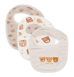 Pure baby 3 Pack Bib - Bear