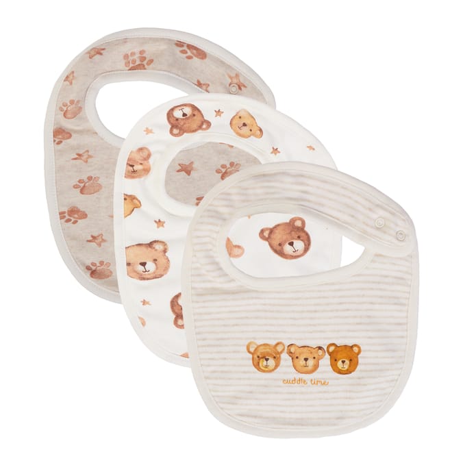 Pure baby 3 Pack Bib - Bear