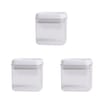 Kitchen Solutions: 3 Square Lock Storage Containers 1.1l - White