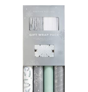 Festive Feeling Gift Wrap Pack - Silver