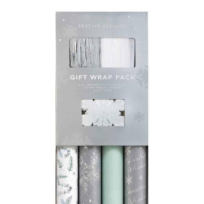 Festive Feeling Gift Wrap Pack - Silver