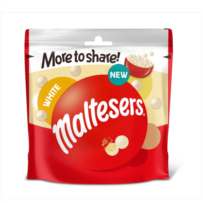 Maltesers White Chocolate & Honeycomb More to Share Pouch 126g
