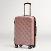 Salisbury Embossed Quilted Shell Suitcase - Pink