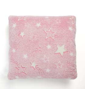 My Little Home Glow In The Dark Star Cushion - Pink