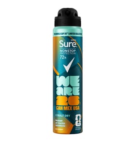Sure Men Nonstop Protection Anti-Perspirant Aerosol 250ml - Cobalt Dry