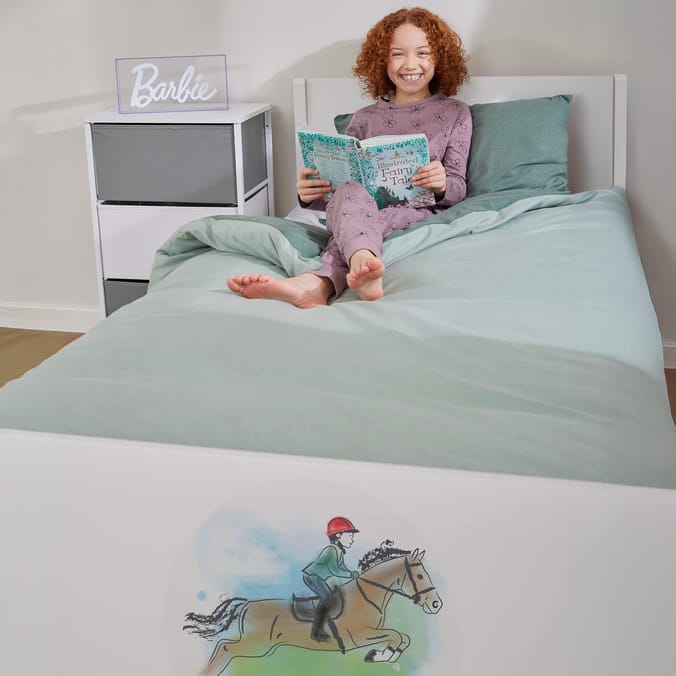 Liberty House Toys Kids White Single Bed – Horse Rider