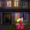 Prestige Light Up Self Inflating Santa On Chimney 6ft