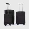 Salisburys Premium Soft Shell Expandable Suitcases - Black