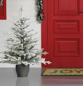 Festive Feeling Premium Snowy Pine Potted Tree 4ft