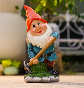Jardin Decorative Resin Gnome - Orange Hat